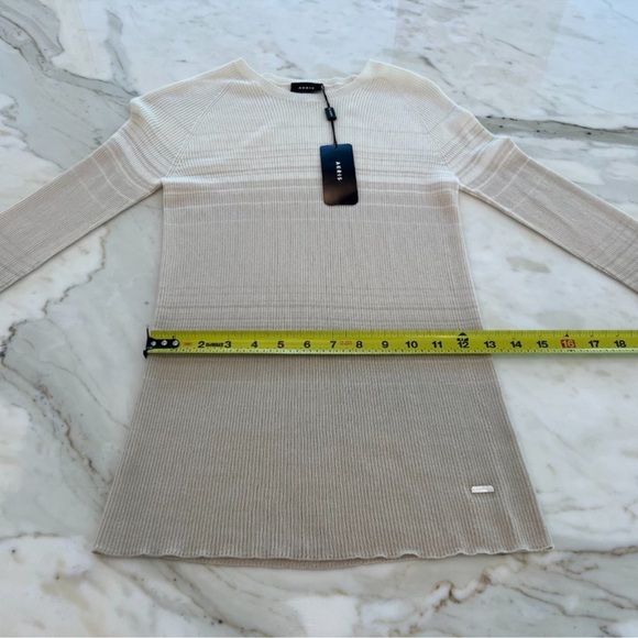 Akris Beige Gradient ECRU lightweight cashmere silk sweater - Picture 14 of 16